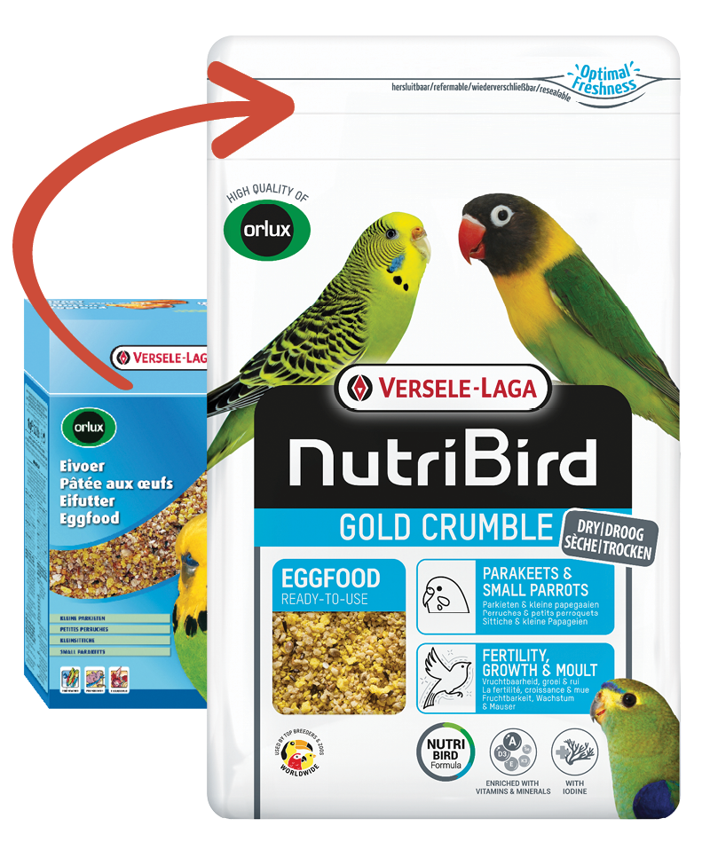 NutriBird Gold Crumble Parkieten & Kleine Papegaaien eivoer