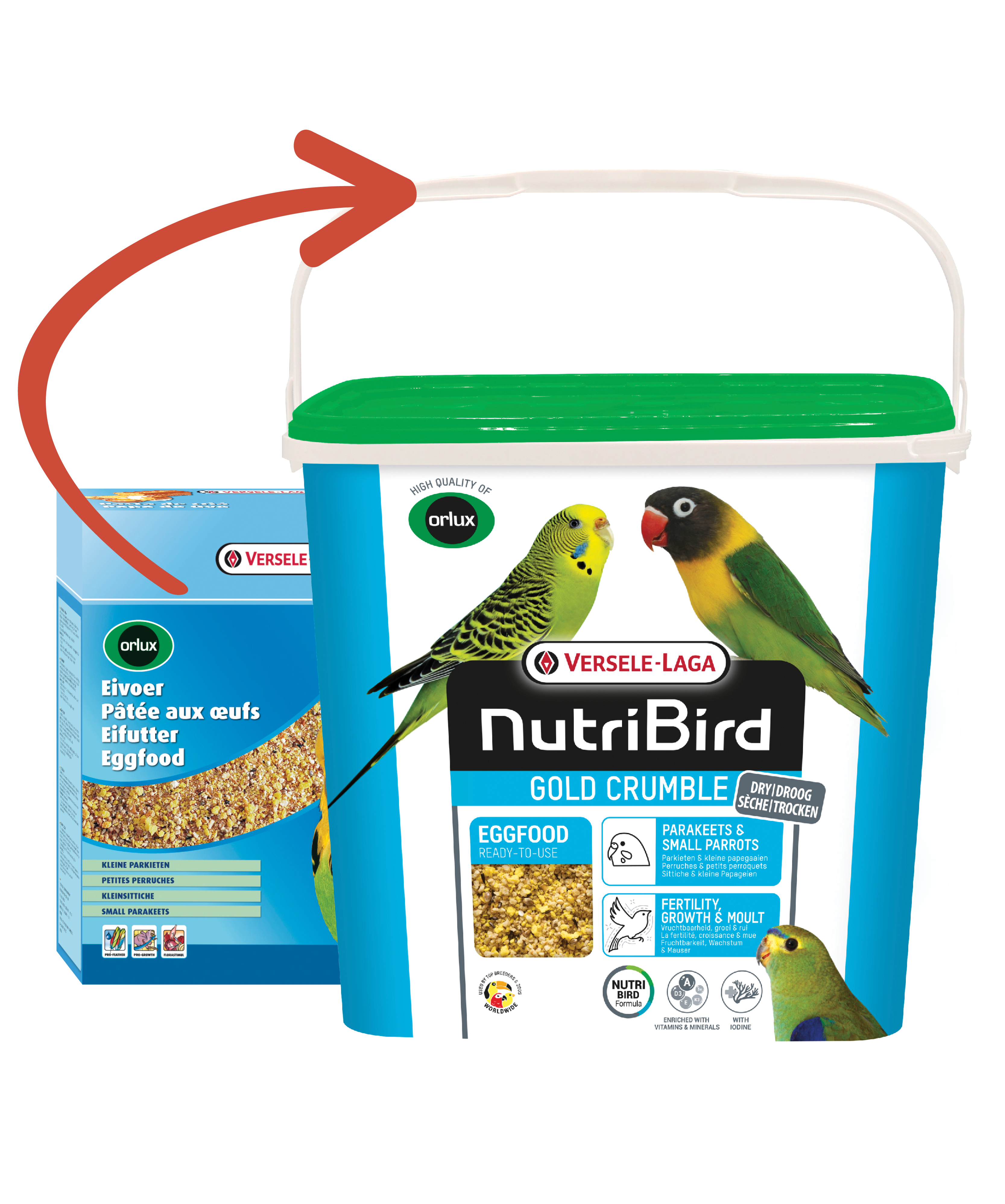NutriBird Gold Crumble Parkieten & Kleine Papegaaien eivoer