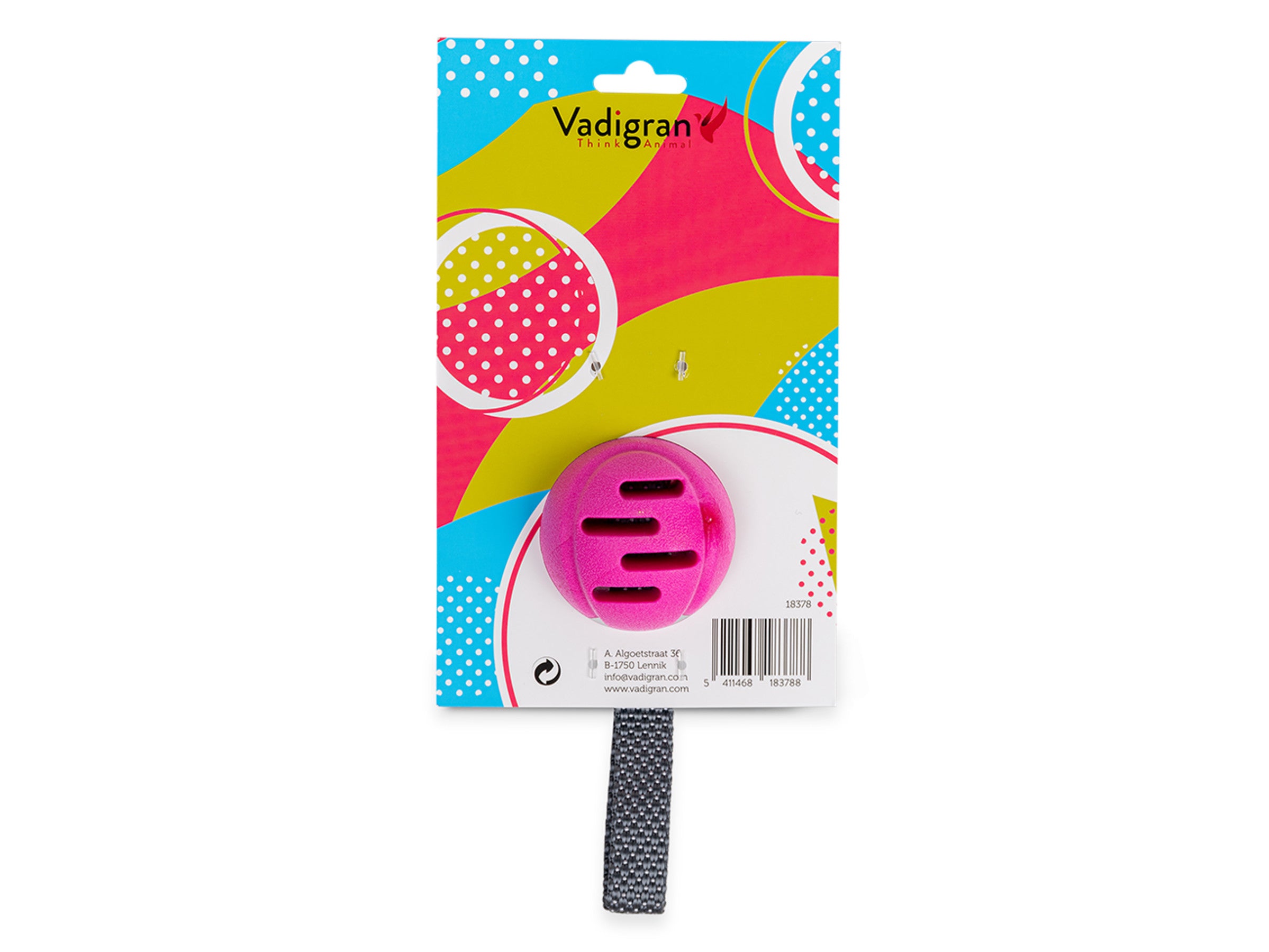 Snack toy dog ​​TPR fetch toy pink ball 23cm