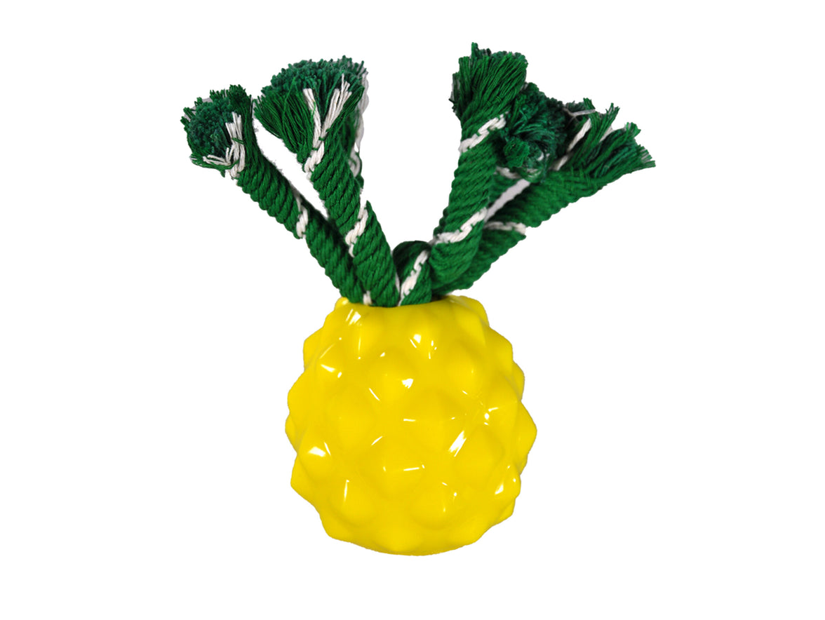 Speelgoed hond TPR gele Ananas 17cm