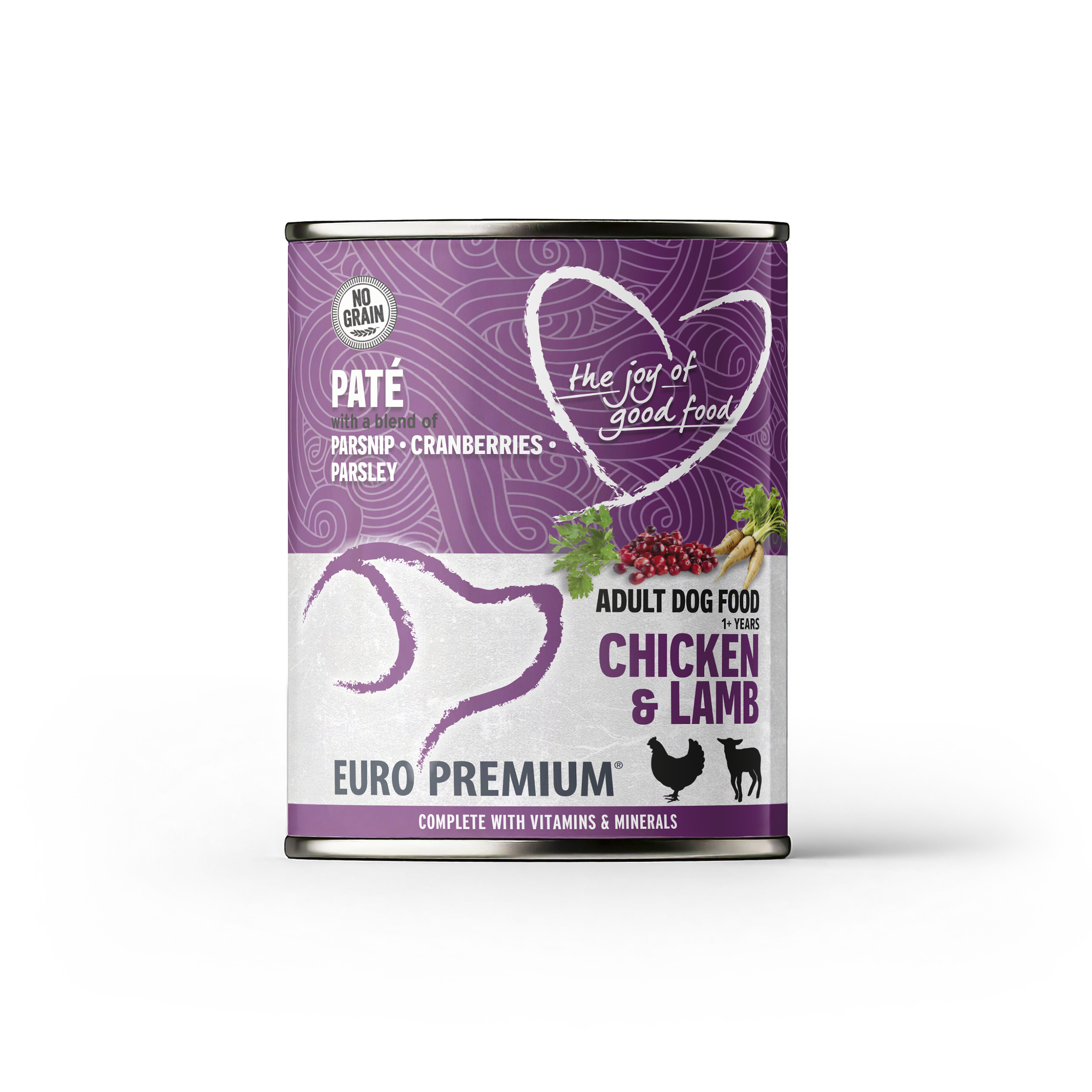 Pate Adult Kip&Lam geen granen 400g