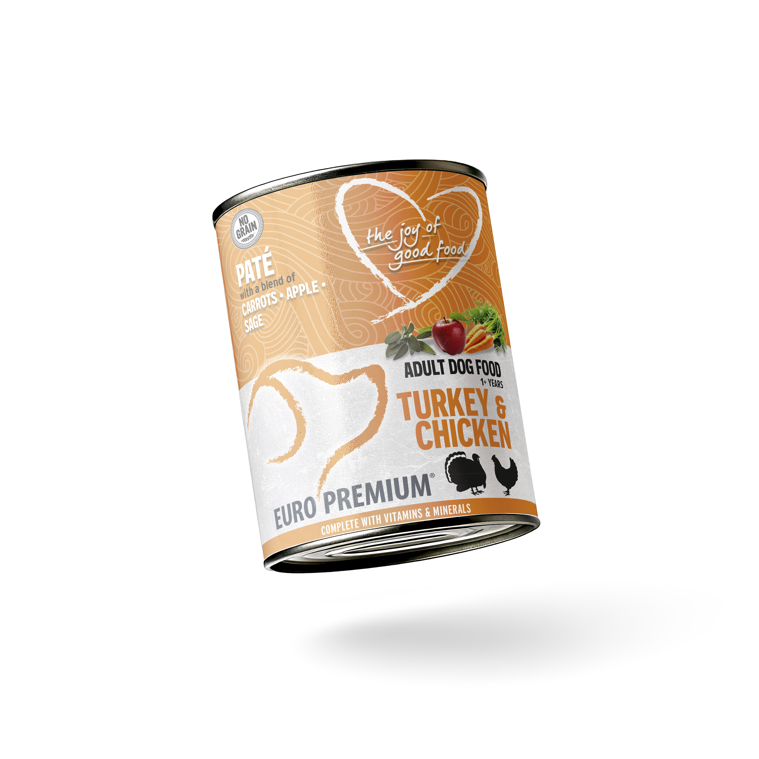 Pate Adult Kalkoen&Kip geen granen 400g