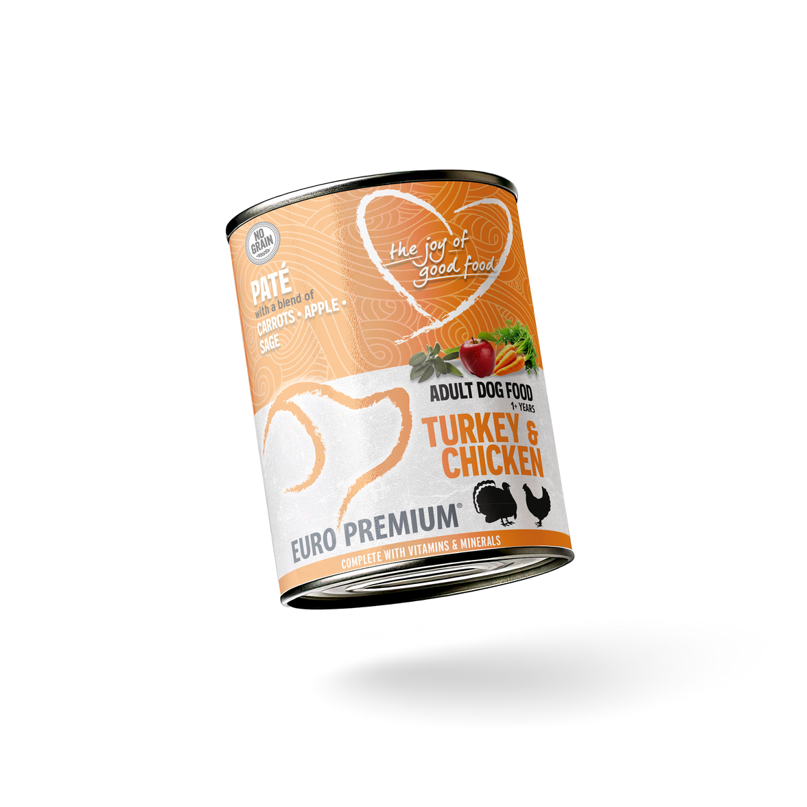 Pate Adult Kalkoen&Kip geen granen 400g