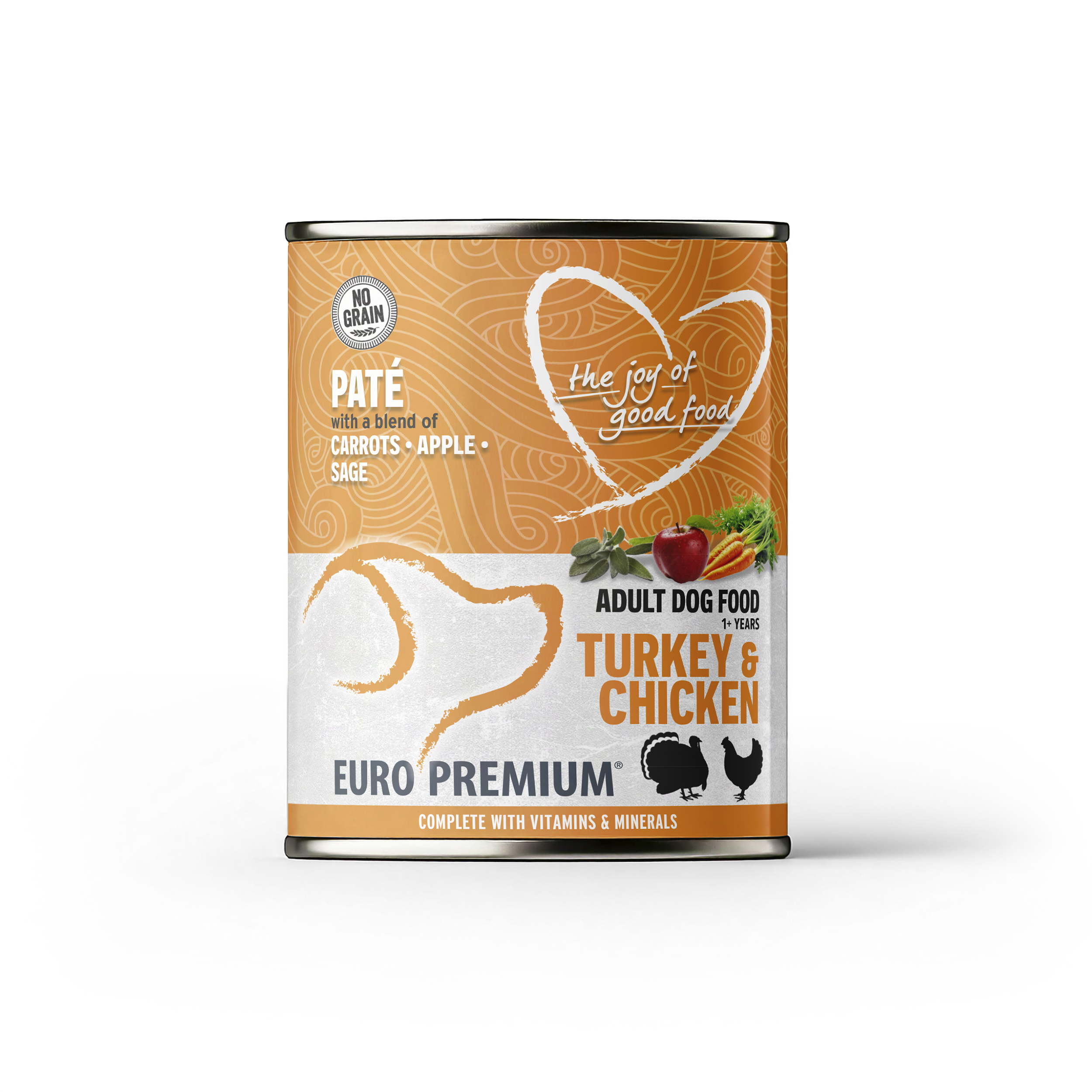 Pate Adult Kalkoen&Kip geen granen 400g