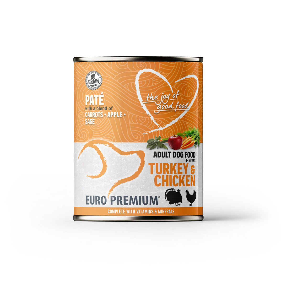 Pate Adult Kalkoen&Kip geen granen 400g