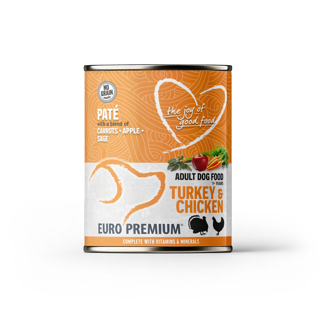 Pate Adult Kalkoen&Kip geen granen 400g
