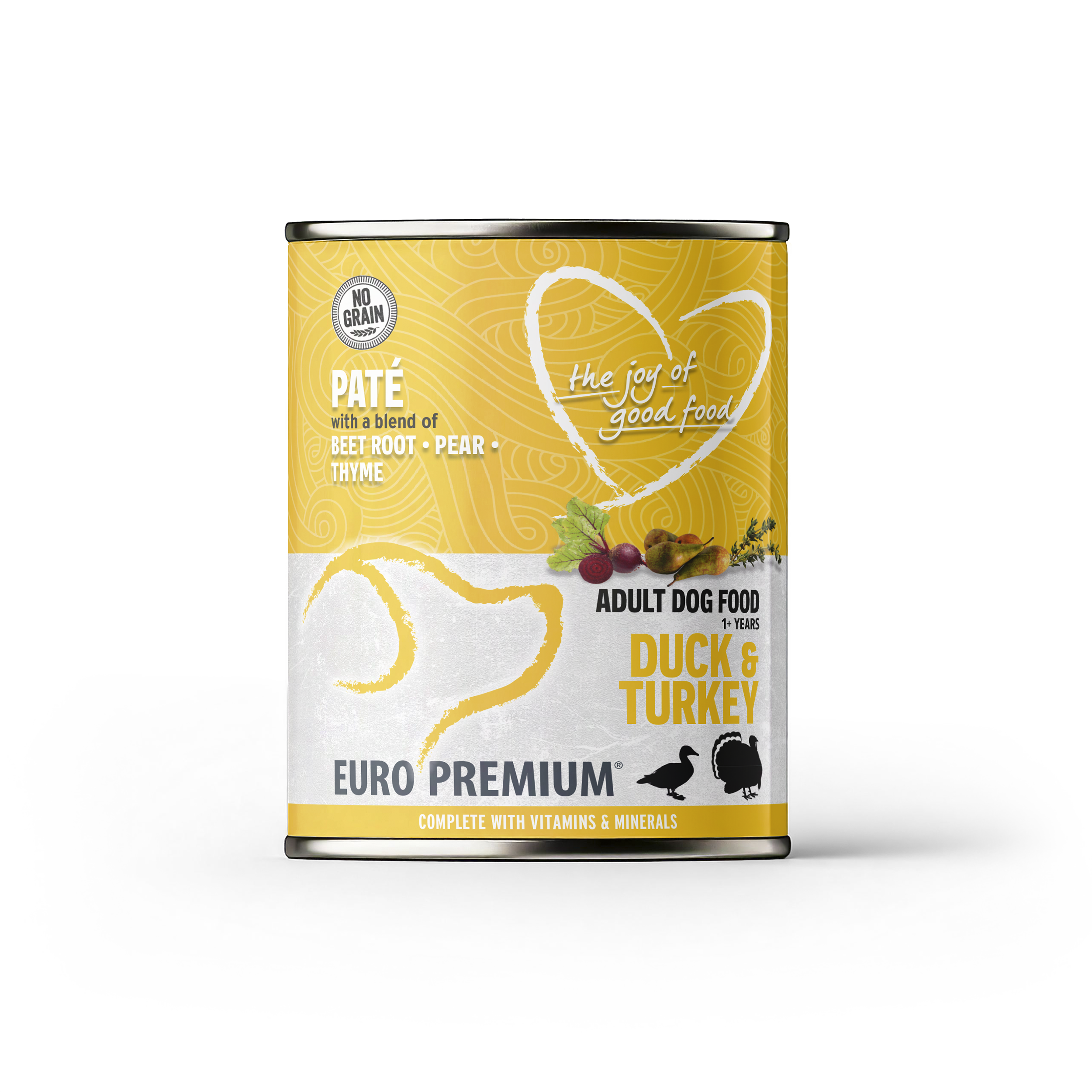 Pate Adult Eend§Kalkoen geen granen 400g