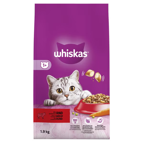 Whiskas 1+ Adult Droogvoer Rund