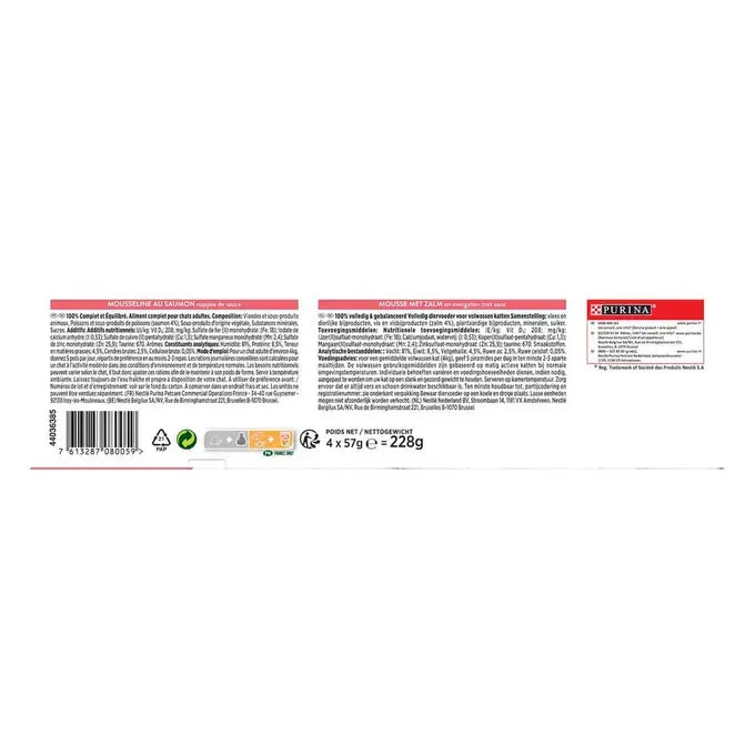 PURINA GOURMET® REVELATIONS™ Mousse met Zalm en overgoten met saus 4x57g