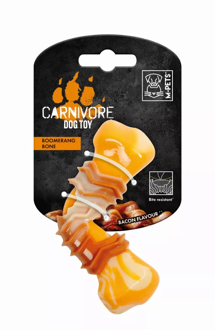 CARNIVORE hondenspeeltje Boomerang S been - baconsmaak