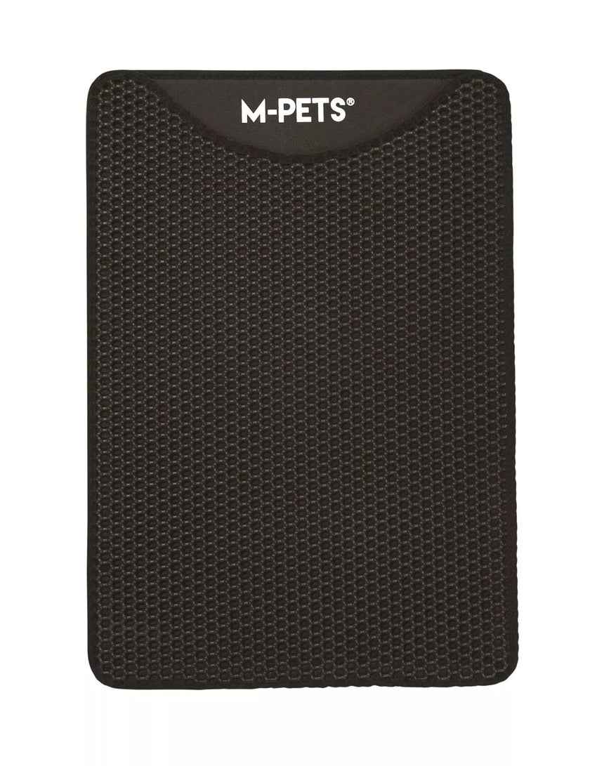 DUPLEX Mat voor kattenbak - Verticaal Zwart 45x65