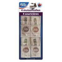 Houten Muizenvallen 4 stuk