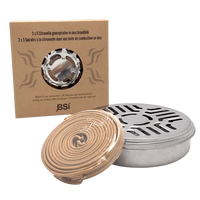 Citronella Geurspiraal met Inox Brandblik 10st