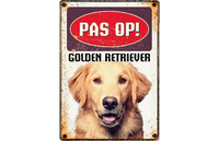 Bord Blik Golden Retriever (v) NL