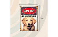 Bord Blik Golden Retriever (v) NL