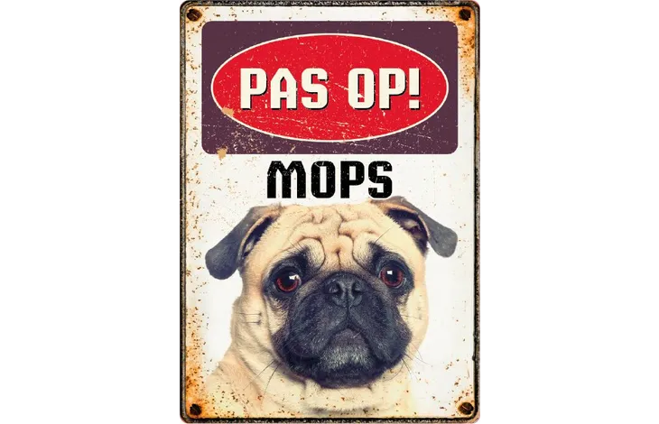 Bord Blik Mops (v) NL