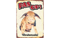 Bord Blik Varkensstal (v) NL