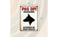 Bord Blik Waakhond Profil (v) NL
