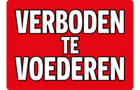 Bord Blik Verboden Te Voederen (h) NL