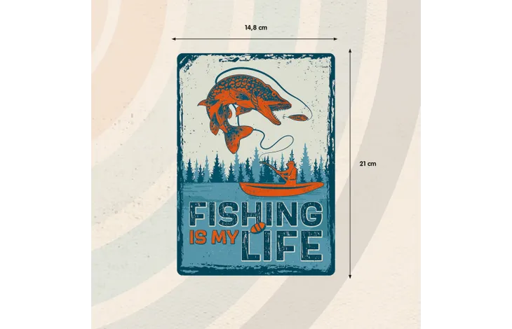Bord blik Fishing Is My Life (v)
