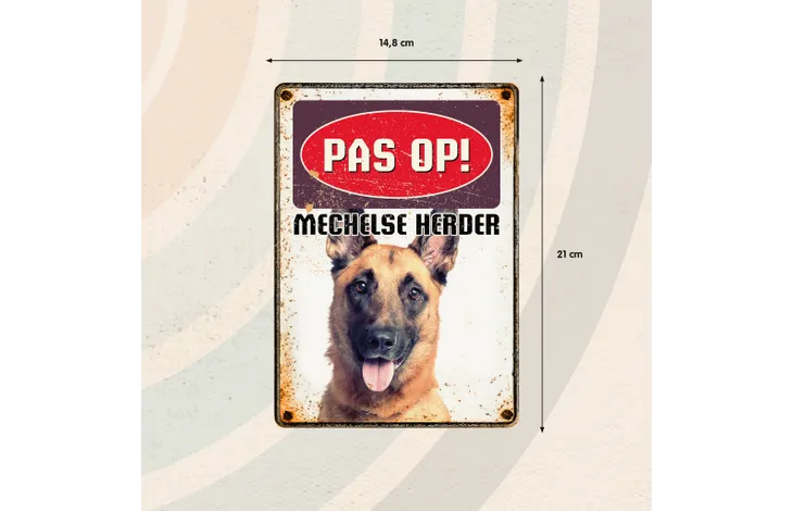 Bord Blik Mechelse Herder (v) NL
