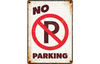 Bord blik No Parking (v)