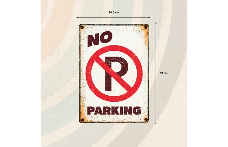 Bord blik No Parking (v)