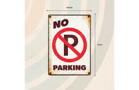 Bord blik No Parking (v)