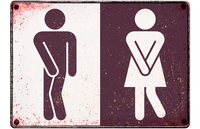 Bord blik Toilet (h)