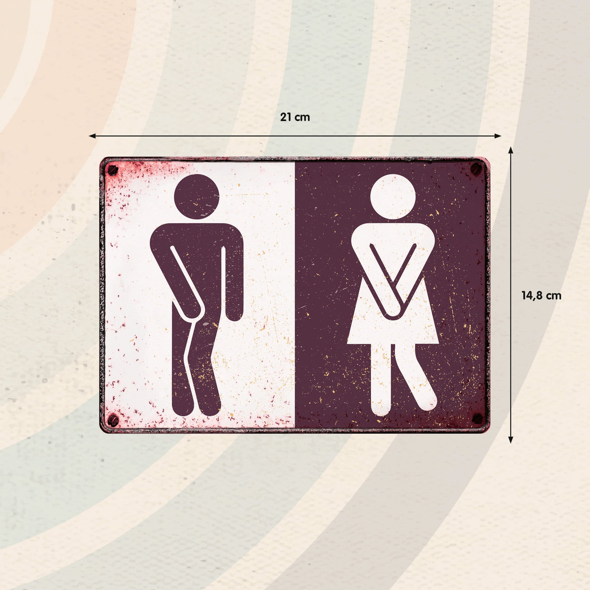 Bord blik Toilet (h)