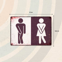 Bord blik Toilet (h)