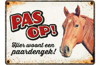 Bord Blik Paardengek (h) NL