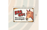 Bord Blik Paardengek (h) NL