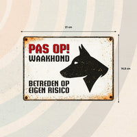 Bord Blik Waakhond (h) NL
