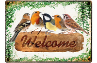 Bord blik Welcome Birds (h) EN