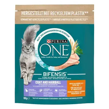 ONE® Coat & Hairball Rijk aan Kip 1.5kg