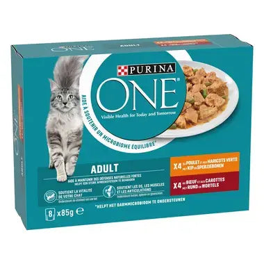ONE® Adult Malse Reepjes met Kip en Rund in Saus 8x85g