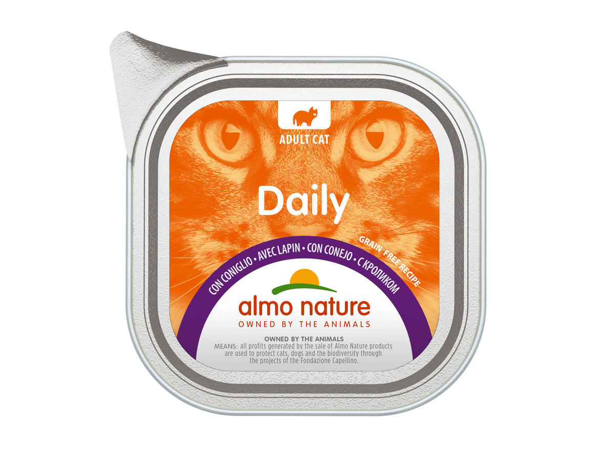 Nourriture quotidienne pour chats avec lapin 100 g