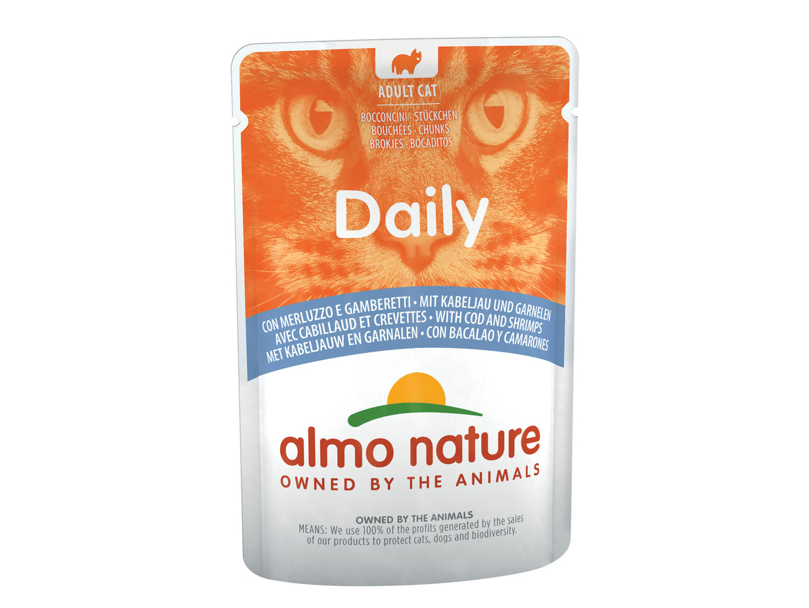 Daily Cats avec morue et crevettes 70g