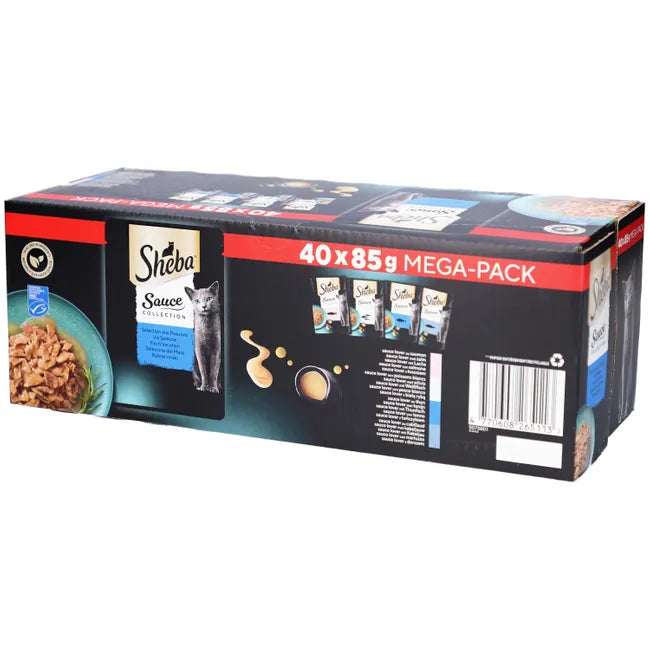 Sheba Sauce Collection Vis Selectie in Saus - 40x85g