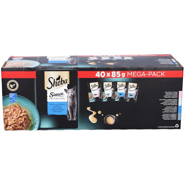 Sheba Sauce Collection Vis Selectie in Saus - 40x85g