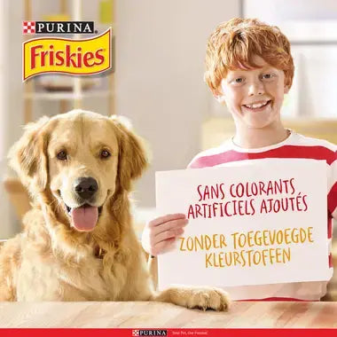 FRISKIES® ADULT natte voeding met Kip, Rund en Lam in saus 12x100g