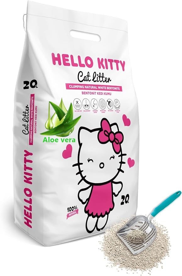 Klonterende Bentoniet Kattenbakvulling Aloe Vera 20L