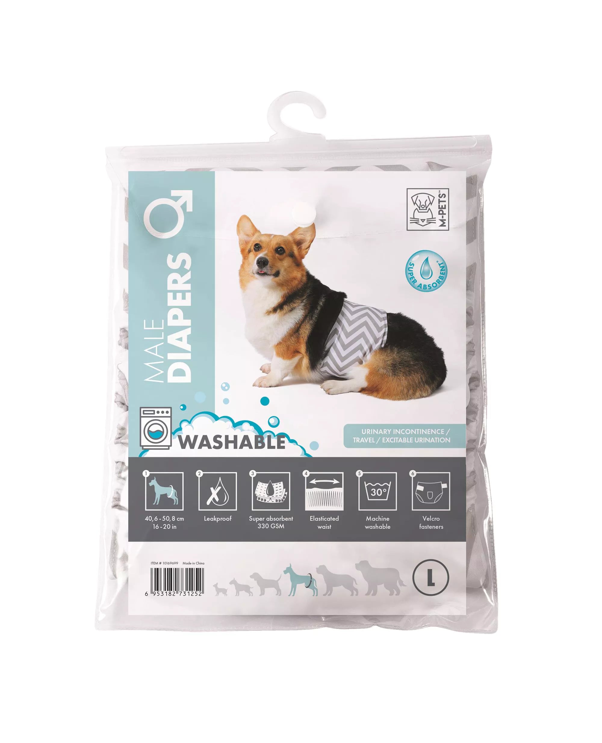 Washable Diaper Dog Male