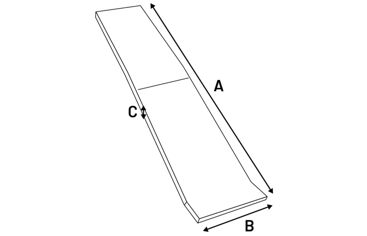Hondenloopplank Dim Zwart 150x39,5x13cm