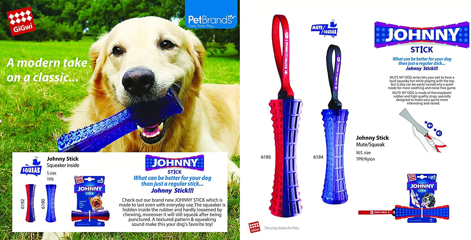 Johnny Stick 'Push To Mute' solid Rood/Paars