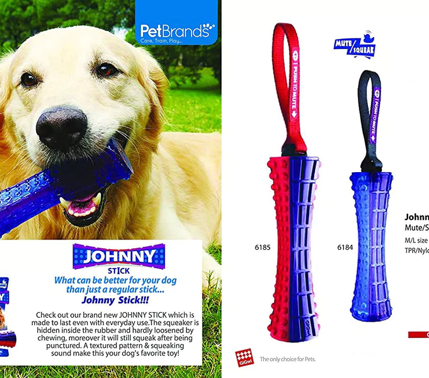 Johnny Stick 'Push To Mute' solid Rood/Paars