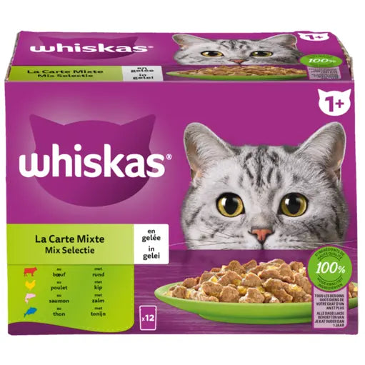 Whiskas 1+ Mix Selectie in gele
