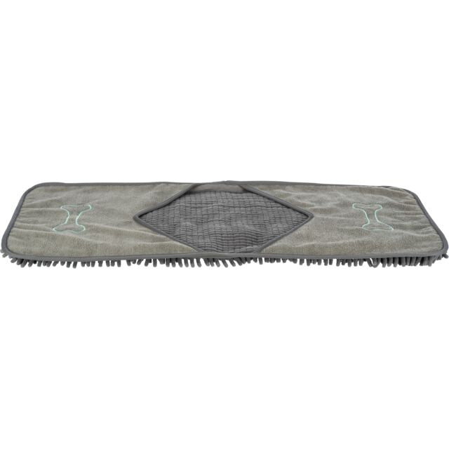 Towel for Drying with mitt pockets for the hands