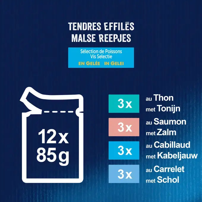 FELIX® MALSE REEPJES Vis Selectie in Gelei 12x85g